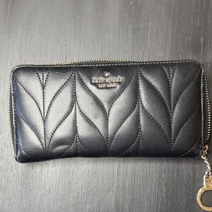 Kate Spade Black Leaf-Patterned Wallet